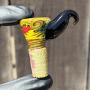 KJH Glass - Martini Slide W/ Worked Joint - 4-Hole - 14mm - Rasta