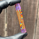 KJH Glass - XL Glass Tip - Pink Crushed Opal - Rainbow