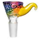 Kevin Howell - Martini Slide - 4 Hole - 14mm - Purple LP & Fruit Stripe w/ CFL Terps - The Cave