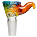 Kevin Howell - Martini Slide - 4 Hole - 14mm - Fade to Clear w/ Agate - The Cave