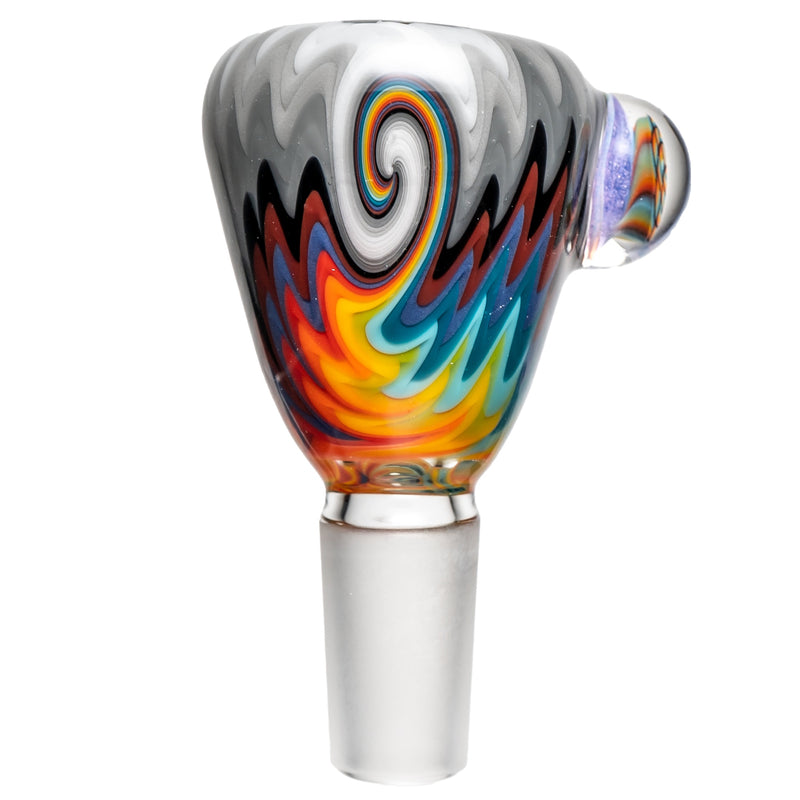 Kevin Howell - Push Slide - 14mm - Smoke, Red & Rainbow Linework