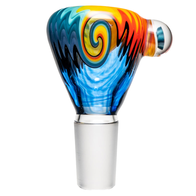 Kevin Howell - Push Slide - 18mm - Transparent Blue Rainbow Linework