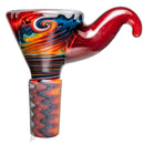 Kevin Howell - Martini Slide w/ Worked Joint - 4 Hole - 14mm - Pomegranate - The Cave