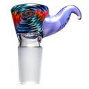 Kevin Howell - Martini Slide - 4 Hole - 18mm - Fire, Ice & Shadow Linework w/ Pink Slyme - The Cave