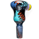 Kevin Howell - Push Slide w/ Worked Joint - 14mm - Aqua, Red & Purple - The Cave