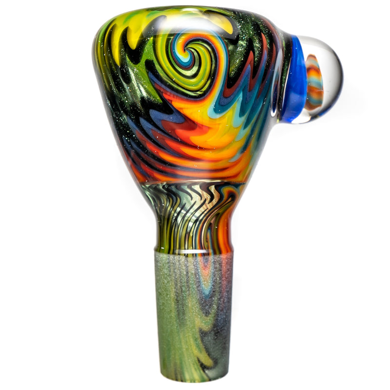 Kevin Howell - Push Slide w/ Worked Joint - 14mm - Fade to Clear Rainbow - The Cave