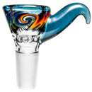 Kevin Howell - Martini Slide - 4 Hole - 14mm - Bipolar Linework w/ Blue Stardust - The Cave