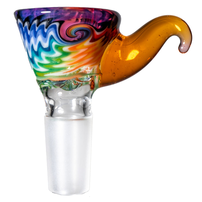 Kevin Howell - Martini Slide - 4 Hole - 14mm - Purple LP & Fruit Stripe w/ CFL Terps - The Cave