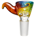 Kevin Howell - Martini Slide - 4 Hole - 14mm - Fade to Clear w/ Agate - The Cave