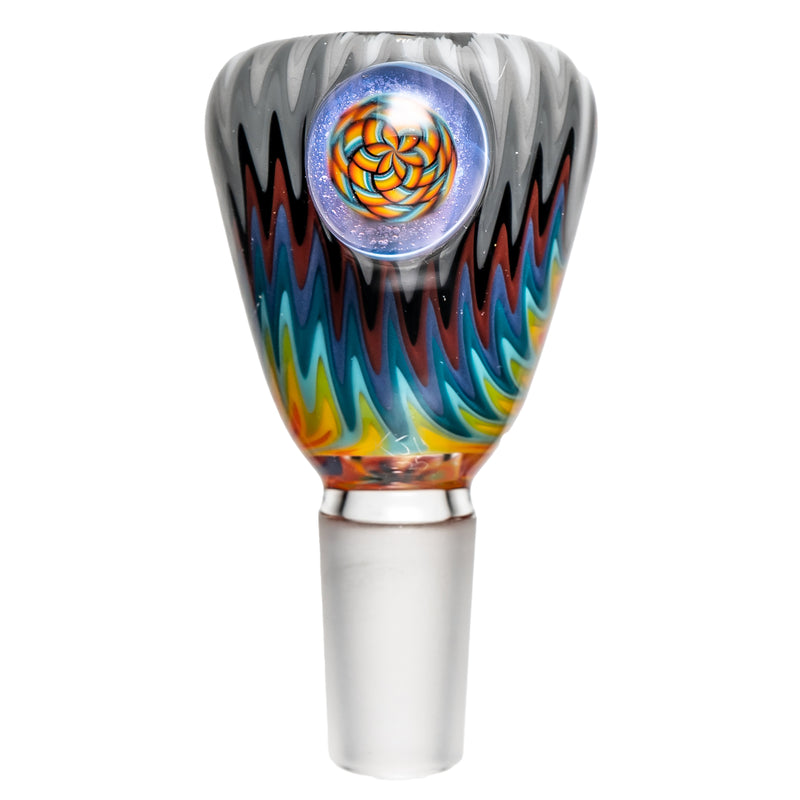 Kevin Howell - Push Slide - 14mm - Smoke, Red & Rainbow Linework