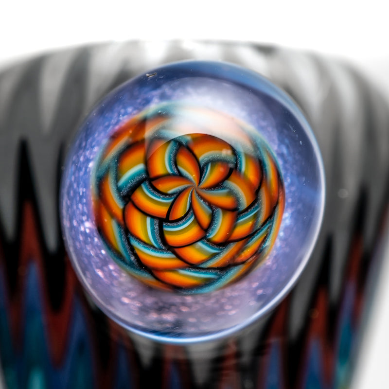 Kevin Howell - Push Slide - 14mm - Smoke, Red & Rainbow Linework