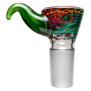 Kevin Howell - Martini Slide - 4 Hole - 18mm - Multicolor Linework w/ Green Stardust - The Cave