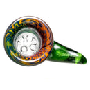 Kevin Howell - Martini Slide - 4 Hole - 18mm - Multicolor Linework w/ Green Stardust - The Cave