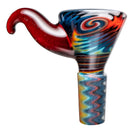 Kevin Howell - Martini Slide w/ Worked Joint - 4 Hole - 14mm - Pomegranate - The Cave