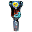 Kevin Howell - Push Slide w/ Worked Joint - 14mm - Aqua, Red & Purple - The Cave