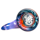 Kevin Howell - Martini Slide - 4 Hole - 18mm - Fire, Ice & Shadow Linework w/ Pink Slyme - The Cave