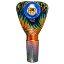 Kevin Howell - Push Slide w/ Worked Joint - 14mm - Fade to Clear Rainbow - The Cave