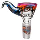 Kevin Howell - Martini Slide w/ Worked Joint - 4 Hole - 14mm - Bipolar w/ Silver & Blue - The Cave