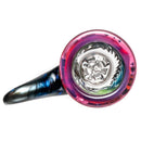Kevin Howell - Martini Slide w/ Worked Joint - 4 Hole - 14mm - Bipolar w/ Silver & Blue - The Cave