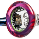 Kevin Howell - Martini Slide w/ Worked Joint - 4 Hole - 14mm - Bipolar w/ Silver & Blue - The Cave