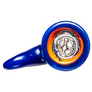 Kevin Howell - Martini Slide w/ Worked Joint - 4 Hole - 18mm - Bipolar w/ Brilliant Blue - The Cave