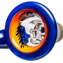 Kevin Howell - Martini Slide w/ Worked Joint - 4 Hole - 18mm - Bipolar w/ Brilliant Blue - The Cave