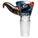 Kevin Howell - Martini Slide - 4 Hole - 18mm - Grateful Linework w/ Electrum - The Cave