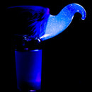 Kevin Howell - Martini Slide - 4 Hole - 18mm - Purple & Rainbow Linework w/ UV Blu V - The Cave