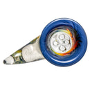 Kevin Howell - Martini Slide - 4 Hole - 18mm - Purple & Rainbow Linework w/ UV Blu V - The Cave