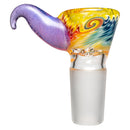 Kevin Howell - Martini Slide - 4 Hole - 18mm - Lemon Drop & Fruit Stripe Linework w/ Pink Slyme - The Cave