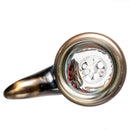 Kevin Howell - Martini Slide - 4 Hole - 14mm - Bipolar Linework w/ Electrum - The Cave