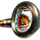 Kevin Howell - Martini Slide - 4 Hole - 14mm - Bipolar Linework w/ Electrum - The Cave