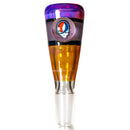 Keys Glass - Push Slide - 14mm - Stealie - CFL Pastel Potion & NS Yellow - The Cave