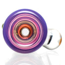 Keys Glass - Push Slide - 14mm - Stealie - CFL Pastel Potion & NS Yellow - The Cave