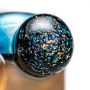 Keys Glass - Push Slide - 14mm - Assault Betty - Sparkle Blue & Orange - The Cave