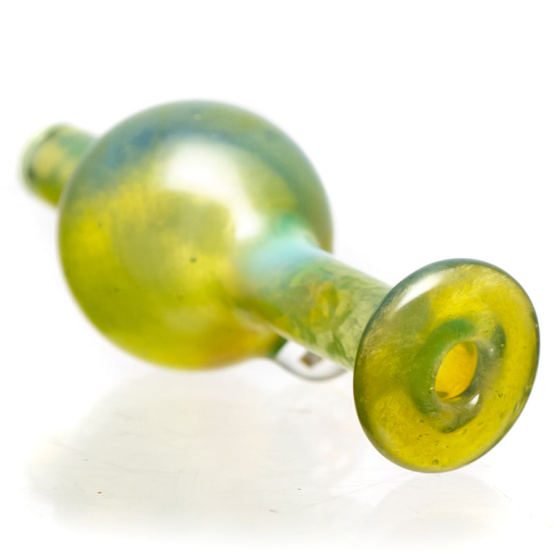 Keys Glass - Bubble Cap - Yellow Murakami Flower - Green Satin - The Cave