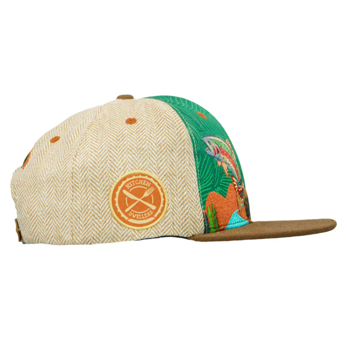 Grassroots - Kitchen Dwellers Tan Snapback Hat - Small/ Medium - The Cave