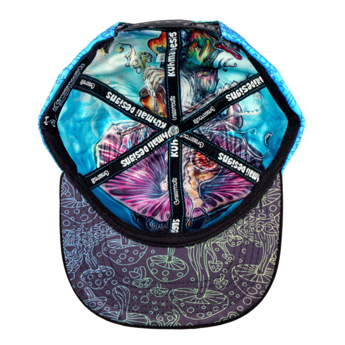 Grassroots - Kuhmali Designs Blue Snapback Hat - Large/XL - The Cave