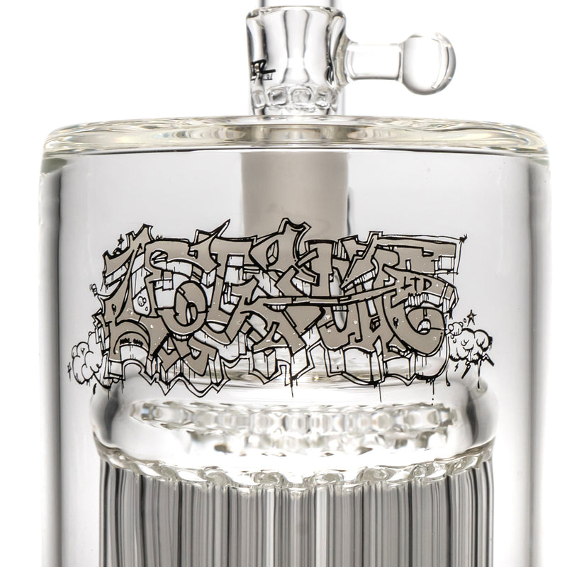 Leisure - 54 Arm Bubbler - White Graffiti Label - The Cave