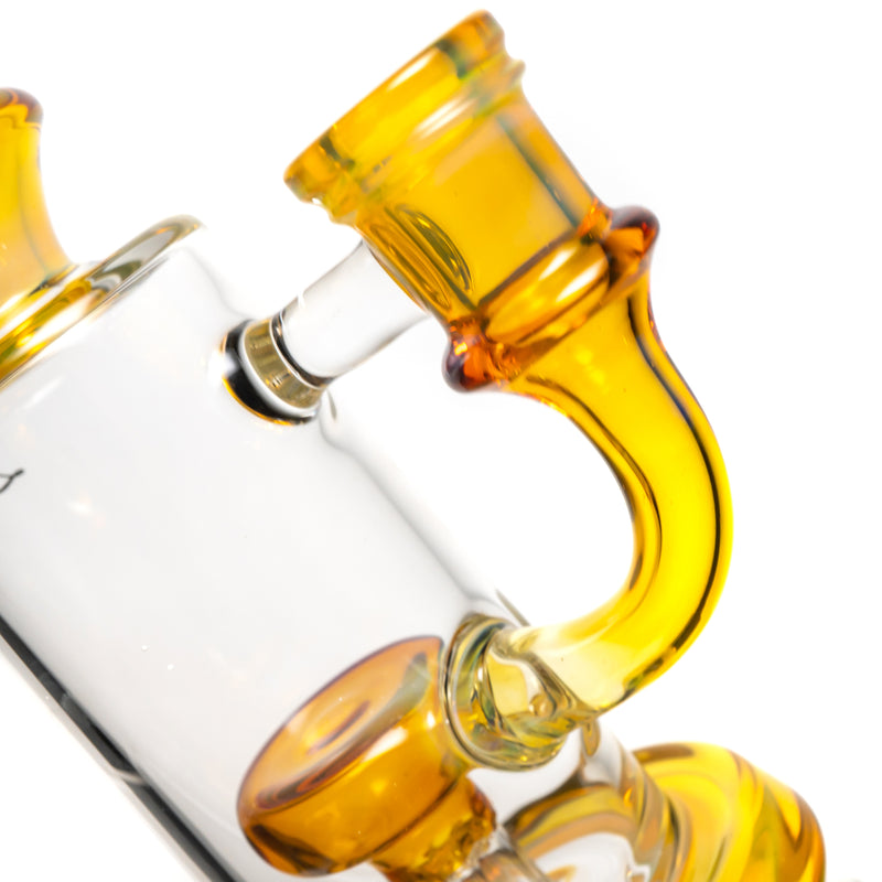 Leisure - Mini 6 Arm Bubbler - 14mm - Striking Yellow - The Cave