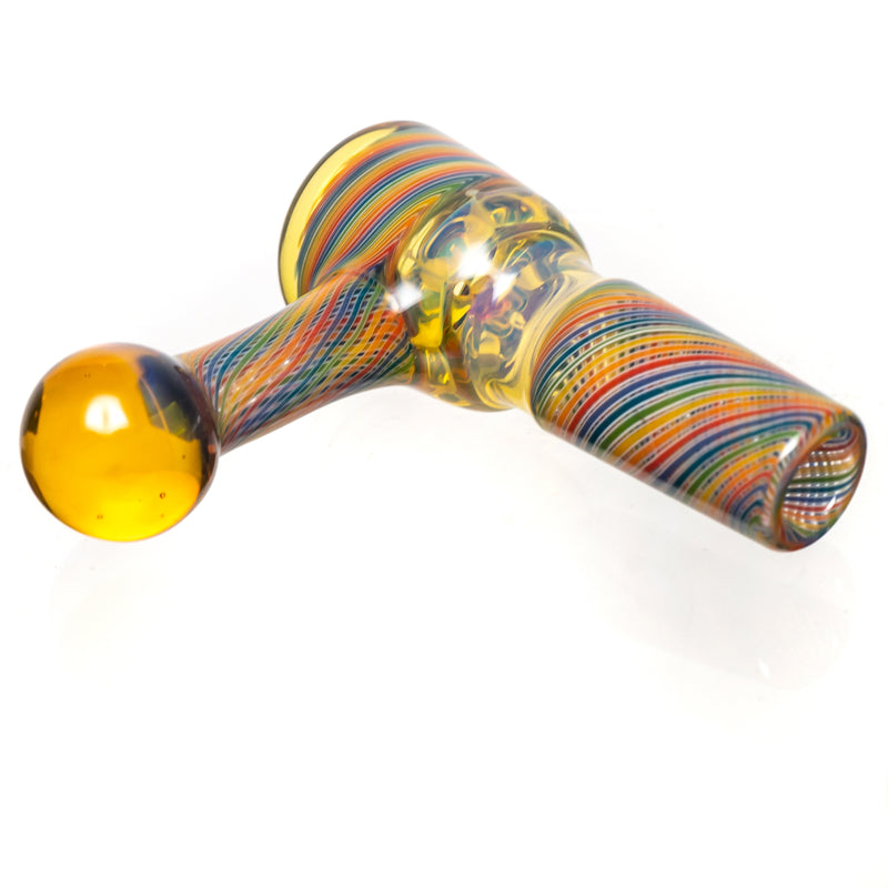 Leisure - Worked Disk Slide - 14mm - Striking Yellow w/ Rainbow Retti - The Cave