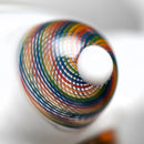 Leisure - Worked 54 Arm Bubbler - White w/ Rainbow Retti - The Cave