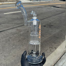 Leisure - Diffy 13 Arm Double Bubbler - Rasta Flat Label