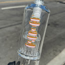 Leisure - Diffy 13 Arm Double Bubbler - Rasta Flat Label