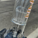 Leisure - Diffy 13 Arm Double Bubbler - Rasta Flat Label