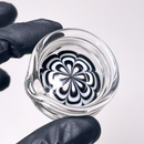 Lift Glass - Turbine Tube w/ Dish - Black & White - The Cave