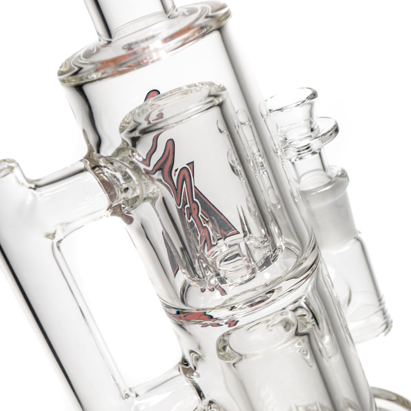 Moltn Glass - Fifty Bubbler - Double Can Perc - Red Sig. Logo - The Cave