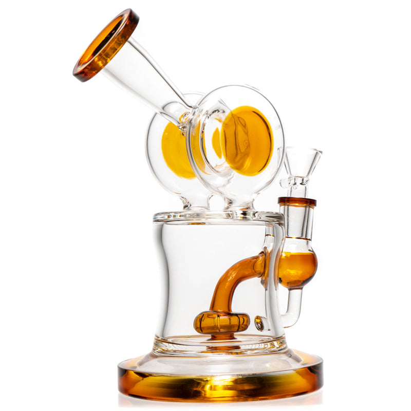 Shooters - Dual Disk Bubbler - Amber Accents - The Cave