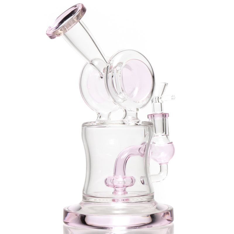 Shooters - Dual Disk Bubbler - Pink Accents - The Cave