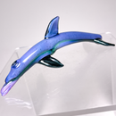 Mako Glass - Dolphin Dry Pipe - Sparkle Blue & Pink Slyme - The Cave